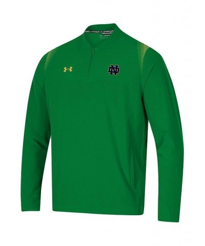 Men's Green Notre Dame Fighting Irish 2021 Sideline Motivate Quarter-Zip Jacket $34.85 Jackets