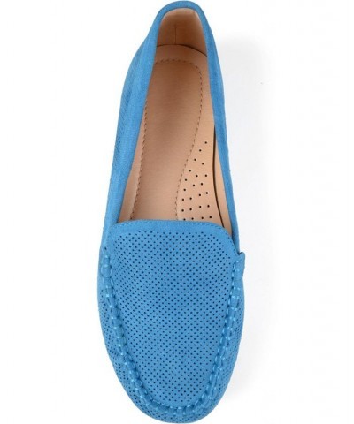 Women's Halsey Perforated Loafers Taupe $42.39 Shoes