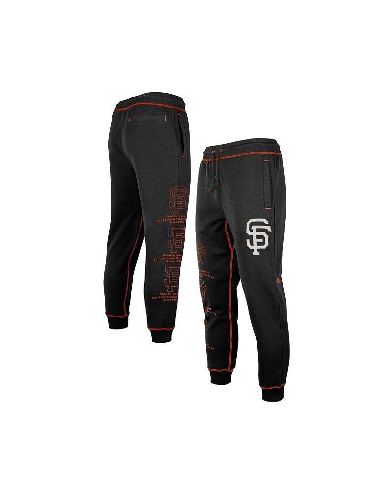 Men's Black San Francisco Giants Team Split Jogger Pants $43.00 Pants