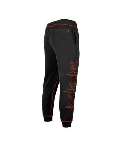 Men's Black San Francisco Giants Team Split Jogger Pants $43.00 Pants