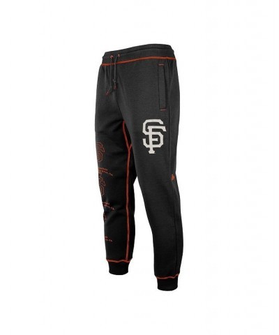 Men's Black San Francisco Giants Team Split Jogger Pants $43.00 Pants