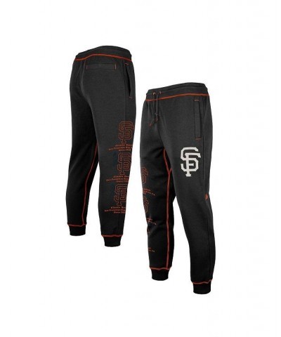 Men's Black San Francisco Giants Team Split Jogger Pants $43.00 Pants