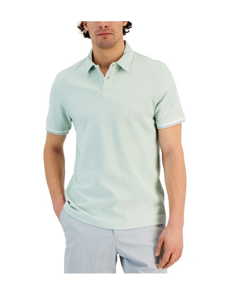 Men's Regular-Fit Tipped Polo Shirt PD07 $12.75 Polo Shirts