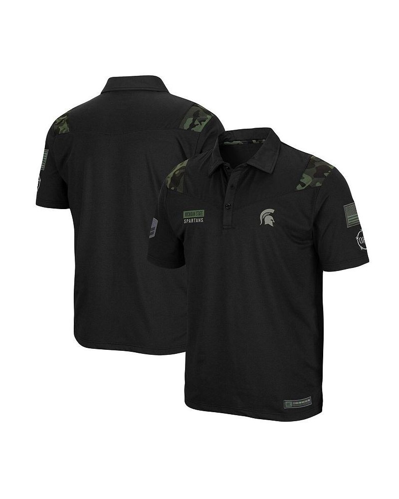 Men's Black Michigan State Spartans OHT Military-Inspired Appreciation Sierra Polo Shirt $28.20 Polo Shirts