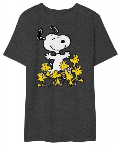 Peanuts Men's Party Graphic Tshirt Gray $15.05 T-Shirts