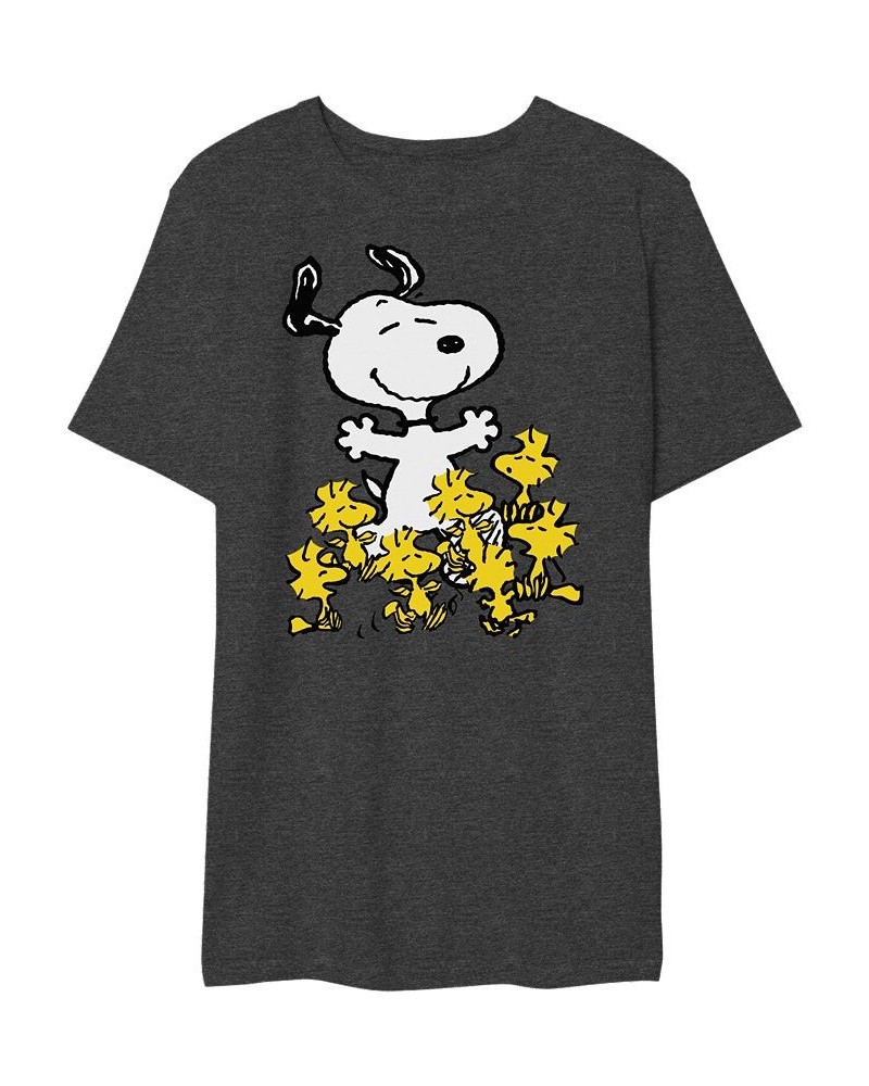 Peanuts Men's Party Graphic Tshirt Gray $15.05 T-Shirts