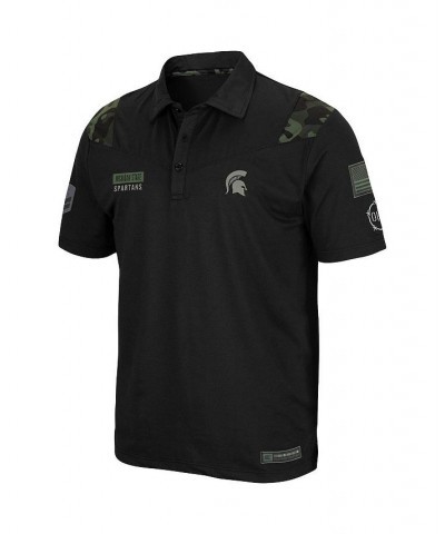 Men's Black Michigan State Spartans OHT Military-Inspired Appreciation Sierra Polo Shirt $28.20 Polo Shirts