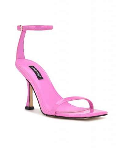 Women's Yess Square Toe Tapered Heel Dress Sandals PD09 $45.60 Shoes