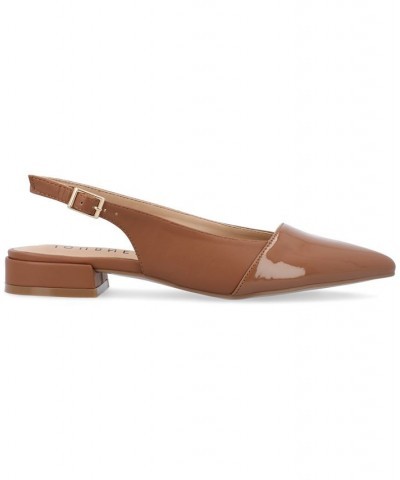 Women's Bertie Two-Tone Flat Brown $39.90 Shoes