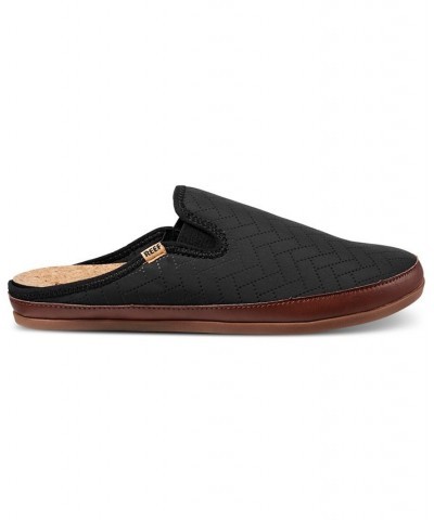 Men's Cushion Homey Chevron Upper Slipper Black $43.35 Shoes