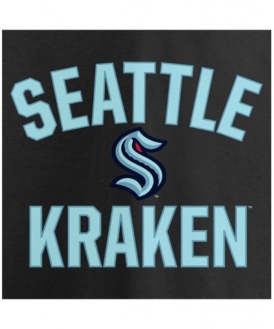 Men's Black Seattle Kraken Victory Arch Long Sleeve T-shirt $16.32 T-Shirts