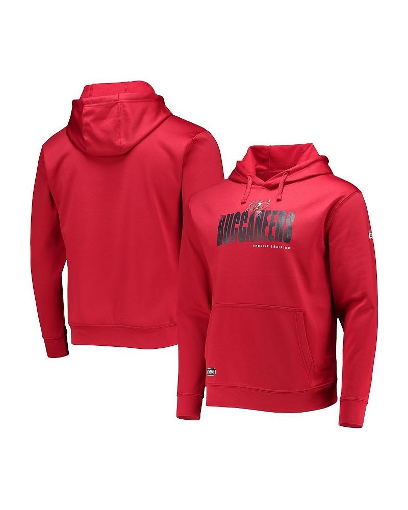 Men's Red Tampa Bay Buccaneers Combine Authentic Hard Hash Pullover Hoodie $29.76 Sweatshirt