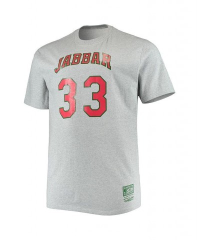 Men's Kareem Abdul-Jabbar Heathered Gray Milwaukee Bucks Big & Tall Hardwood Classics Name and Number T-shirt $27.60 T-Shirts