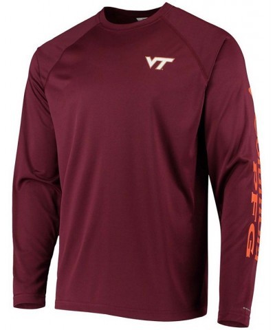 Men's PFG Maroon Virginia Tech Hokies Terminal Tackle Omni-Shade Long Sleeve T-shirt $24.50 T-Shirts