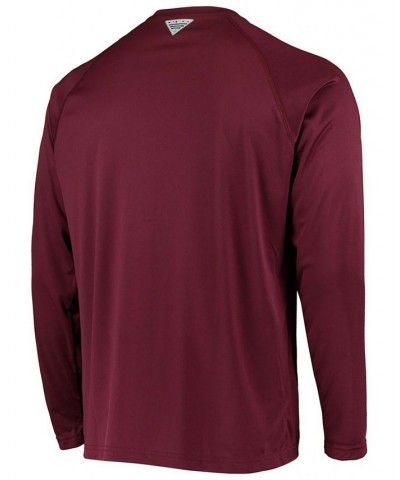 Men's PFG Maroon Virginia Tech Hokies Terminal Tackle Omni-Shade Long Sleeve T-shirt $24.50 T-Shirts