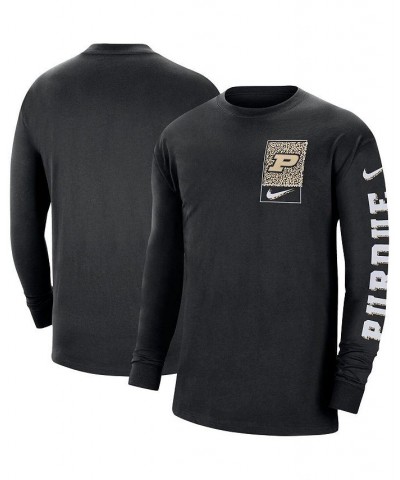 Men's Black Purdue Boilermakers Seasonal Max90 2-Hit Long Sleeve T-shirt $24.00 T-Shirts