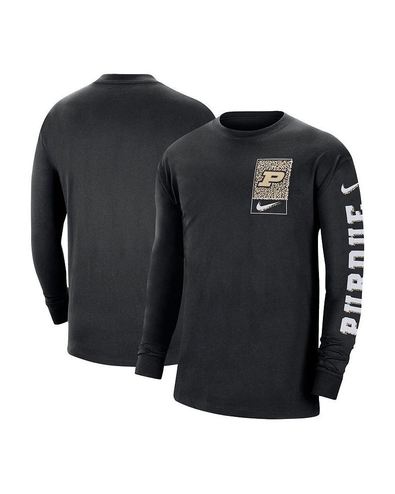 Men's Black Purdue Boilermakers Seasonal Max90 2-Hit Long Sleeve T-shirt $24.00 T-Shirts