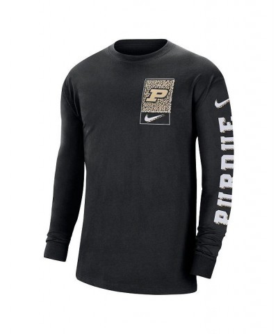 Men's Black Purdue Boilermakers Seasonal Max90 2-Hit Long Sleeve T-shirt $24.00 T-Shirts