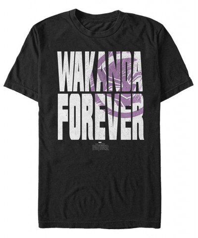 Marvel Men's Black Panther Wakanda Forever Panther Logo Short Sleeve T-Shirt Black $16.10 T-Shirts