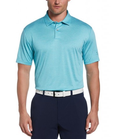 Men's Space Dye Texture Golf Polo Shirt Blue $20.50 Polo Shirts