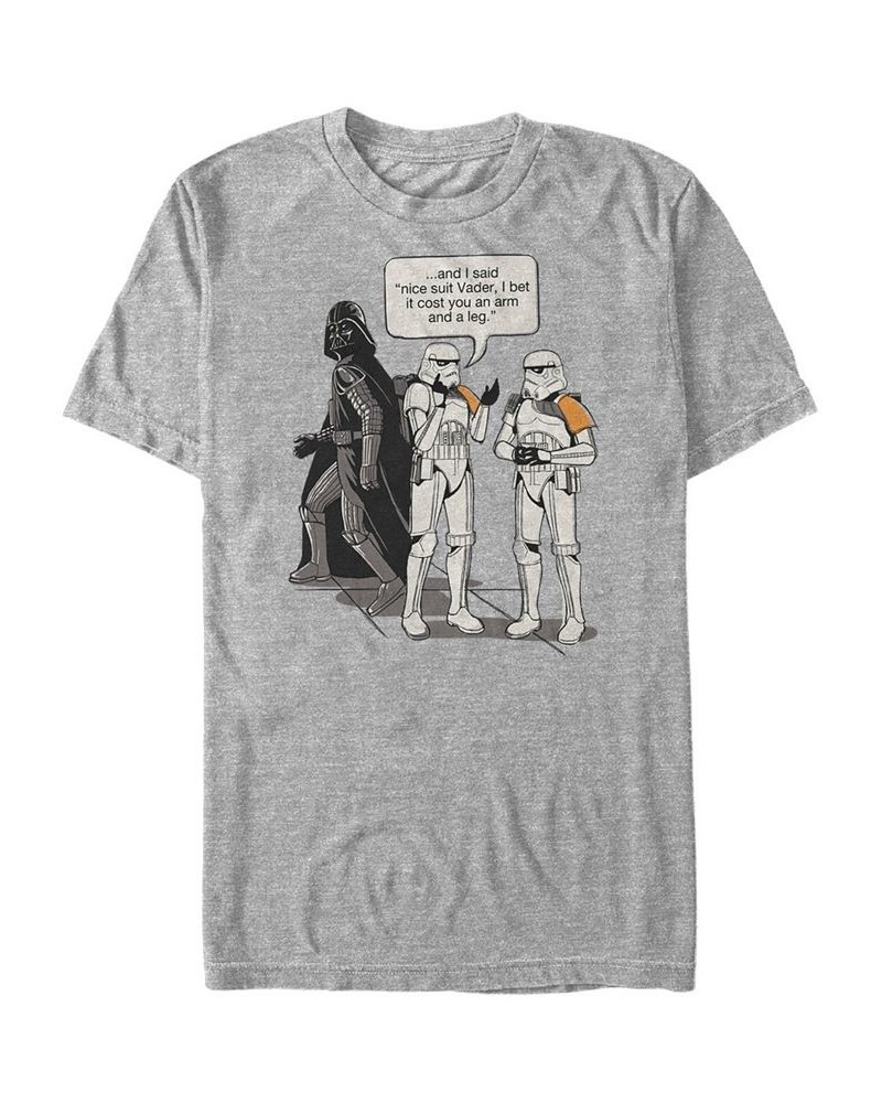 Star Wars Men's Classic Nice Suit Darth Vader Comic Humor Short Sleeve T-Shirt Gray $14.00 T-Shirts