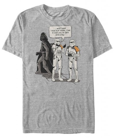 Star Wars Men's Classic Nice Suit Darth Vader Comic Humor Short Sleeve T-Shirt Gray $14.00 T-Shirts