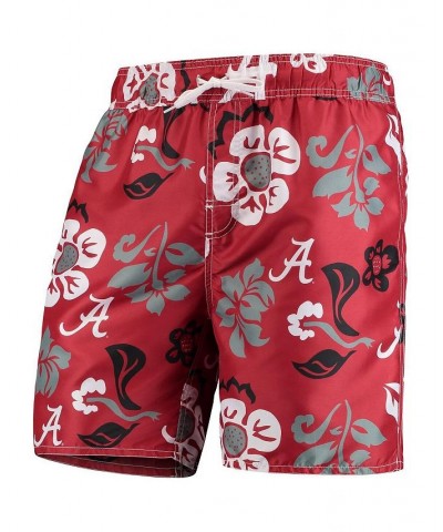 Men's Crimson Alabama Crimson Tide Floral Volley Swim Trunks $31.50 Swimsuits