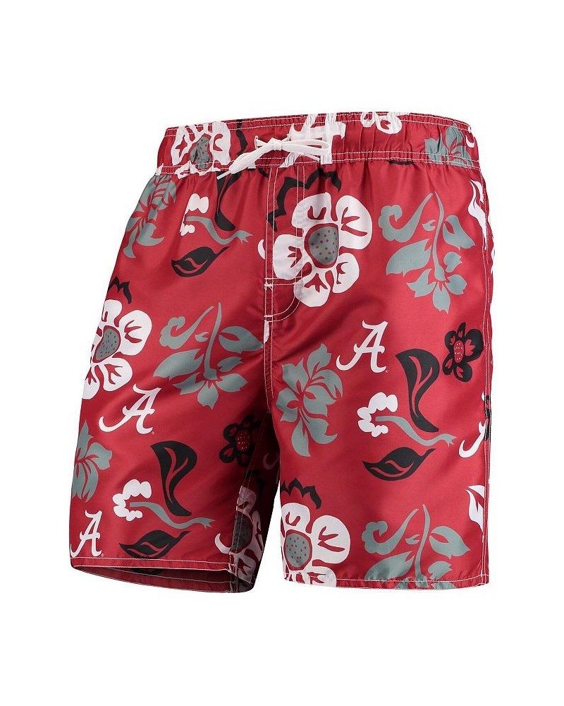 Men's Crimson Alabama Crimson Tide Floral Volley Swim Trunks $31.50 Swimsuits