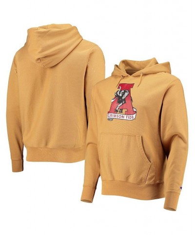 Men's Gold Alabama Crimson Tide Vintage-Like Washed Reverse Weave Pullover Hoodie $42.50 Sweatshirt