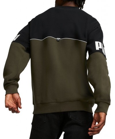 Men's Colorblocked Logo Fleece Sweatshirt Green $23.60 Sweatshirt