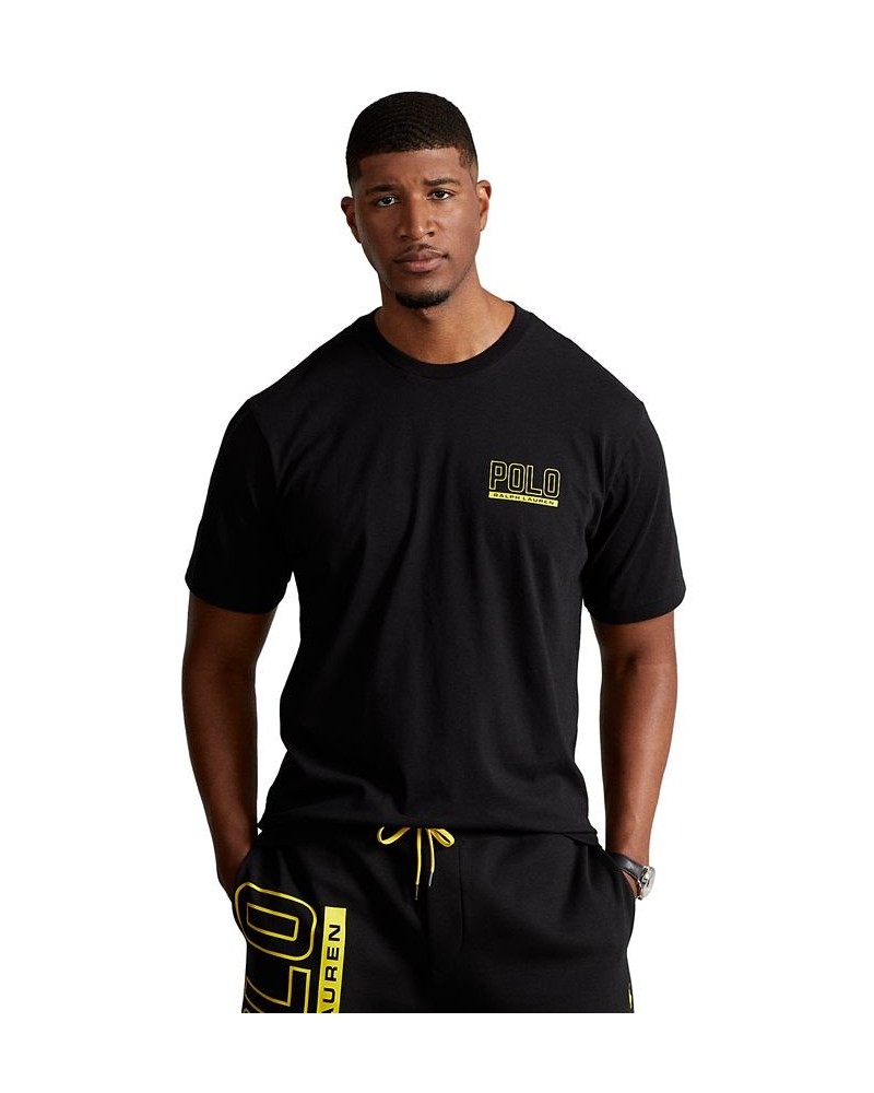 Men's Big & Tall Logo Jersey Crewneck T-Shirt Black $35.25 T-Shirts