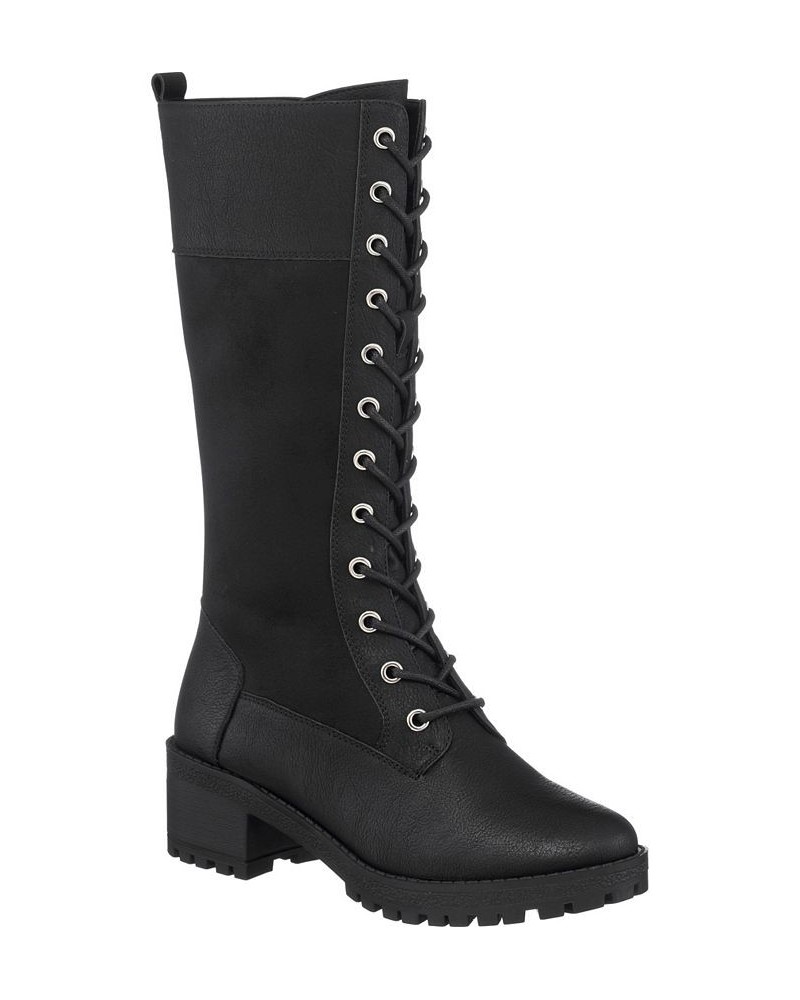 Women's Rook Combat Boots Black $40.30 Shoes