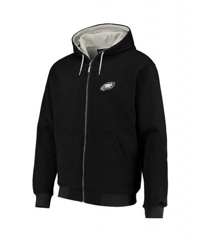 Men's Black Philadelphia Eagles Craftsman Thermal-Lined Full-Zip Hoodie $41.30 Sweatshirt