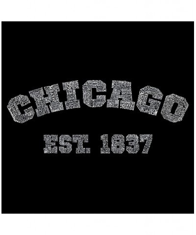 Chicago 1837 Men's Raglan Word Art T-shirt Black $24.74 T-Shirts