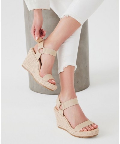 Women's Wit Wedge Sandal Tan/Beige $45.54 Shoes