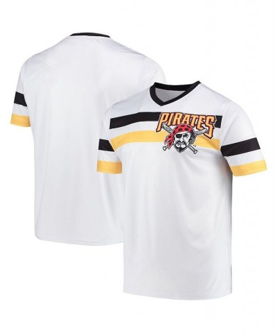 Men's White Pittsburgh Pirates Cooperstown Collection V-Neck Jersey $31.00 Jersey