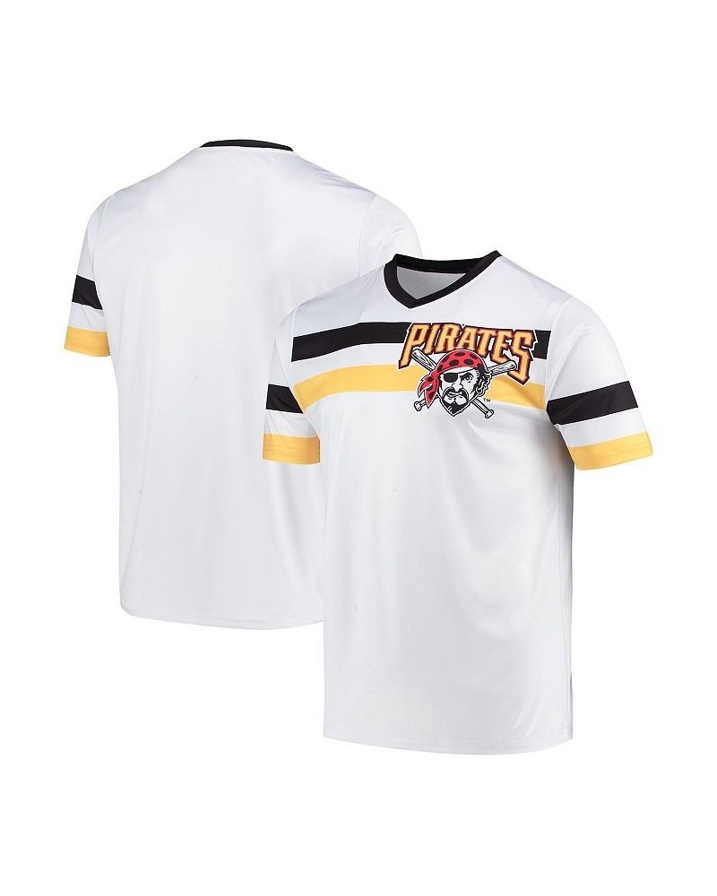 Men's White Pittsburgh Pirates Cooperstown Collection V-Neck Jersey $31.00 Jersey