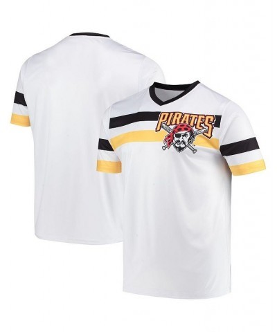 Men's White Pittsburgh Pirates Cooperstown Collection V-Neck Jersey $31.00 Jersey