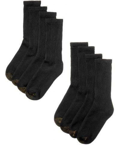 Men's 8-Pack Athletic Crew Socks Black $10.34 Socks