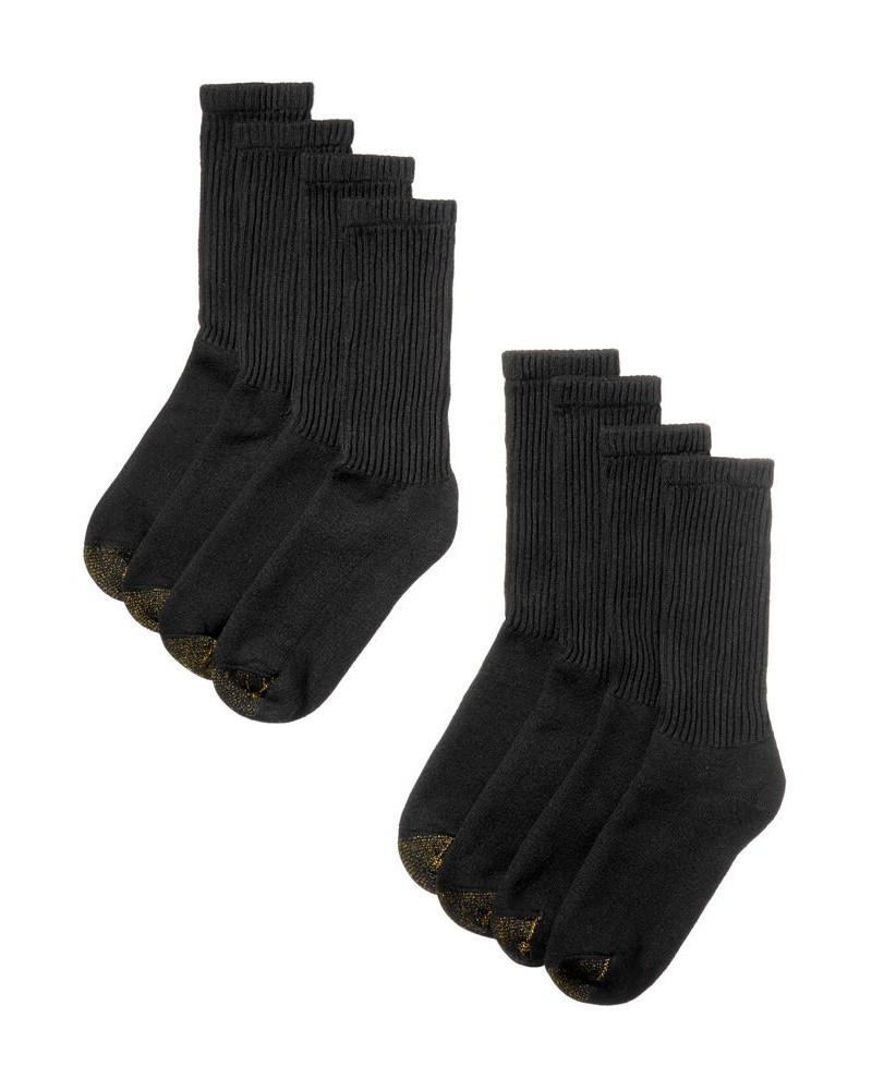 Men's 8-Pack Athletic Crew Socks Black $10.34 Socks