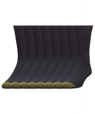 Men's 8-Pack Athletic Crew Socks Black $10.34 Socks