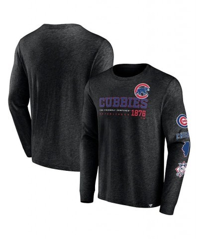 Men's Branded Black Chicago Cubs High Whip Pitcher Long Sleeve T-shirt $25.99 T-Shirts