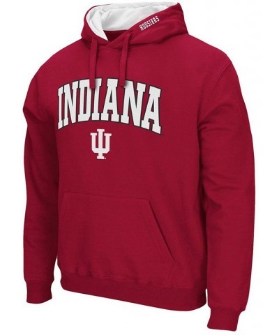 Men's Crimson Indiana Hoosiers Arch Logo 3.0 Pullover Hoodie $20.68 Sweatshirt