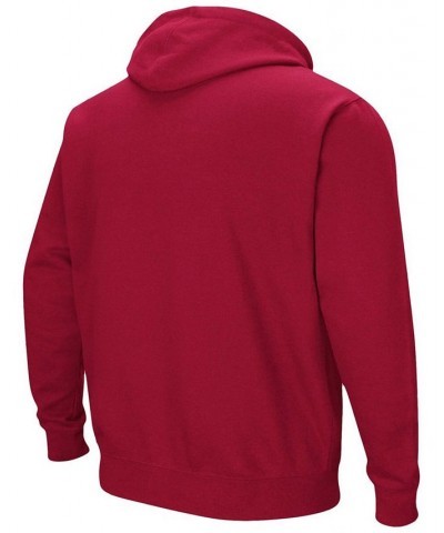 Men's Crimson Indiana Hoosiers Arch Logo 3.0 Pullover Hoodie $20.68 Sweatshirt