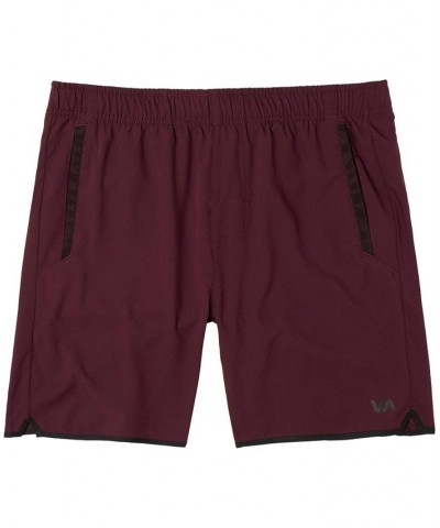 Men's Active Performance Yogger IV 17" Shorts with an Elastic Waistband Plum $27.72 Shorts