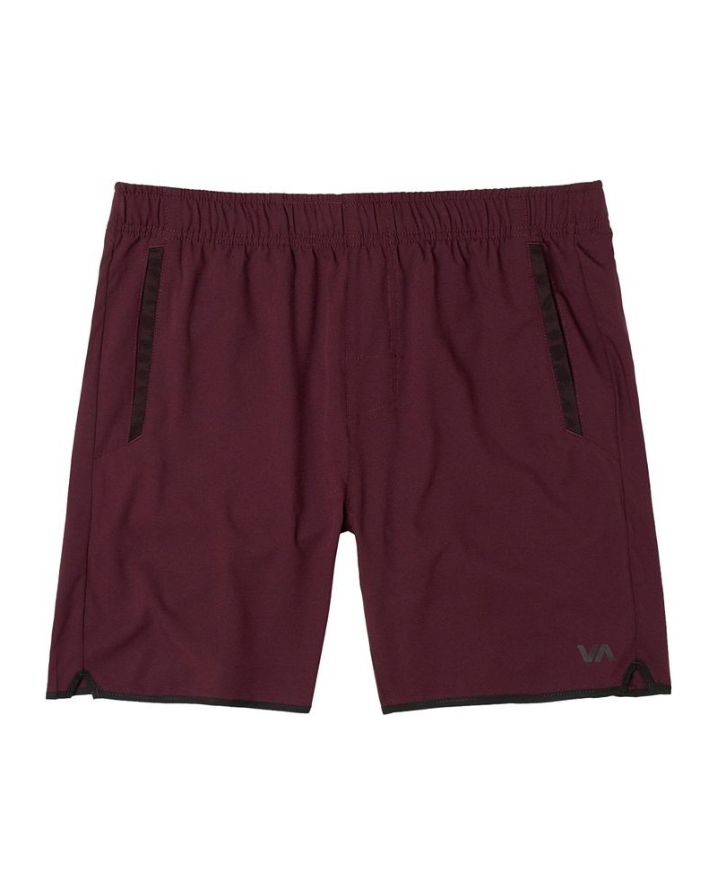 Men's Active Performance Yogger IV 17" Shorts with an Elastic Waistband Plum $27.72 Shorts