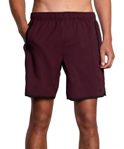 Men's Active Performance Yogger IV 17" Shorts with an Elastic Waistband Plum $27.72 Shorts