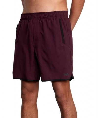 Men's Active Performance Yogger IV 17" Shorts with an Elastic Waistband Plum $27.72 Shorts