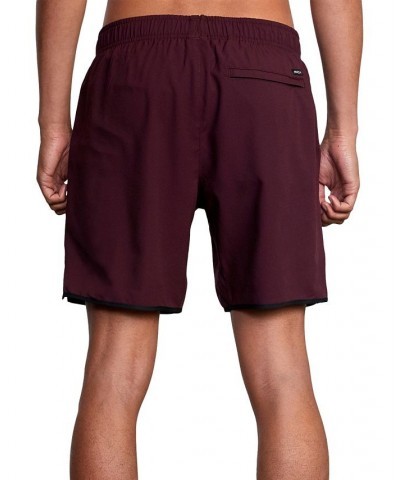 Men's Active Performance Yogger IV 17" Shorts with an Elastic Waistband Plum $27.72 Shorts