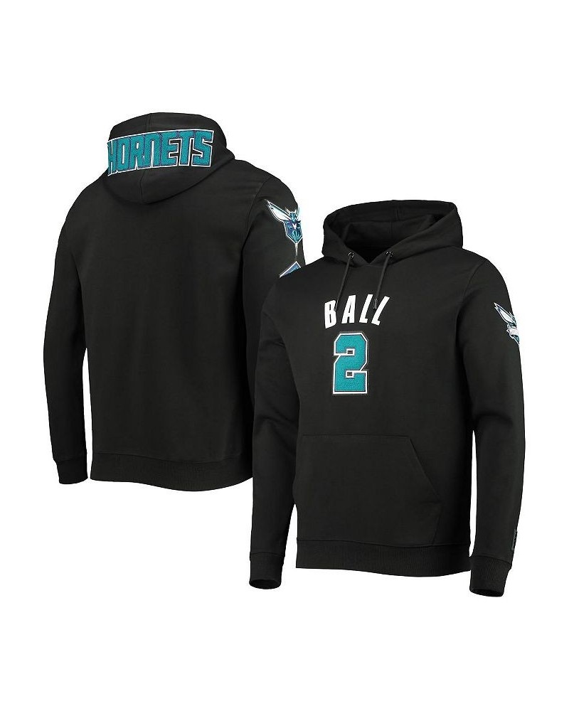 Men's LaMelo Ball Black Charlotte Hornets Team Player Pullover Hoodie $46.91 Sweatshirt